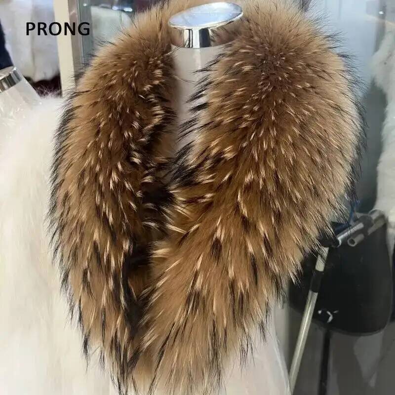 Winter Clothing Online - Natural Raccoon Fur Collar Real Fur