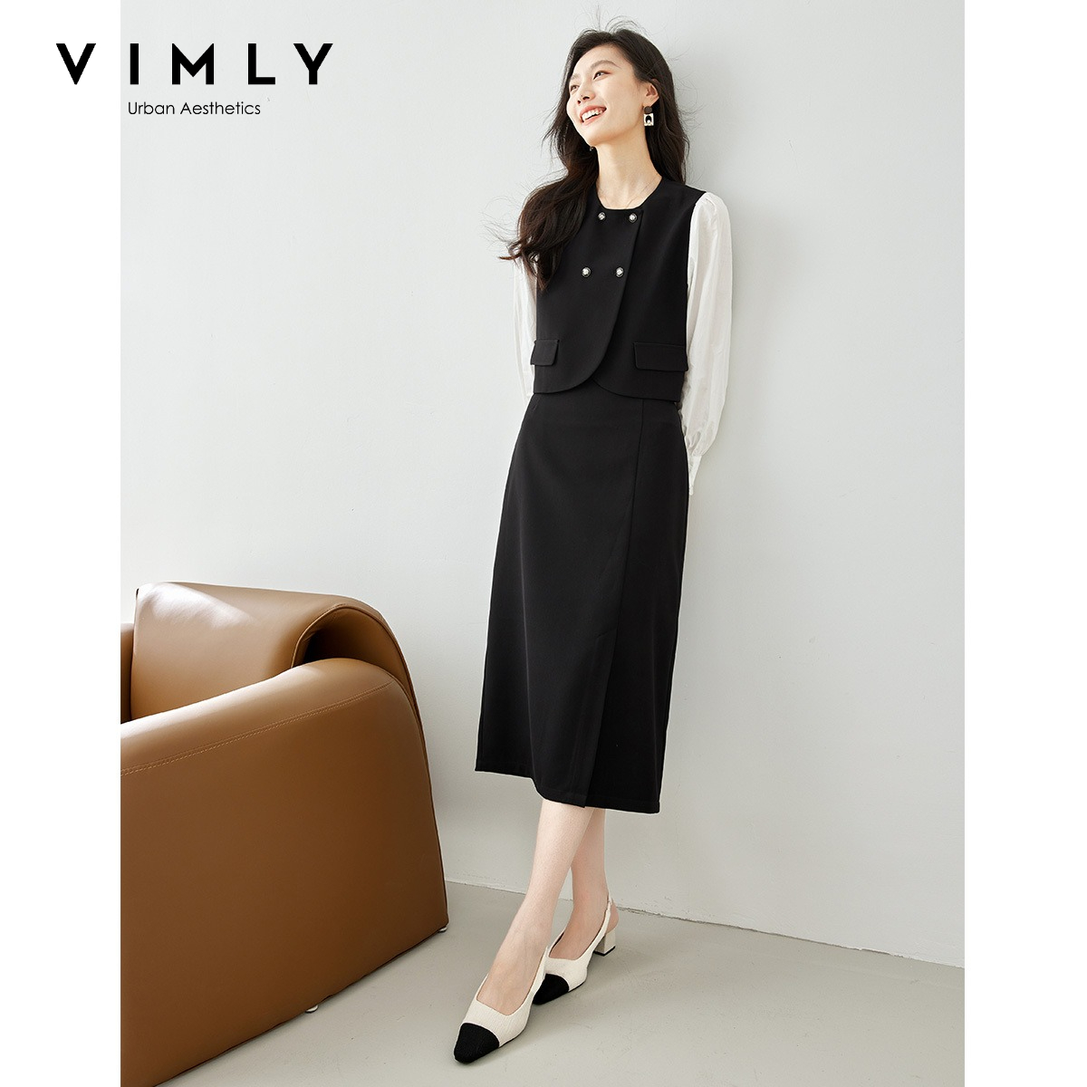 Winter Clothing Outfits - VIMLY Women Elegant Skirt Sets Ladies