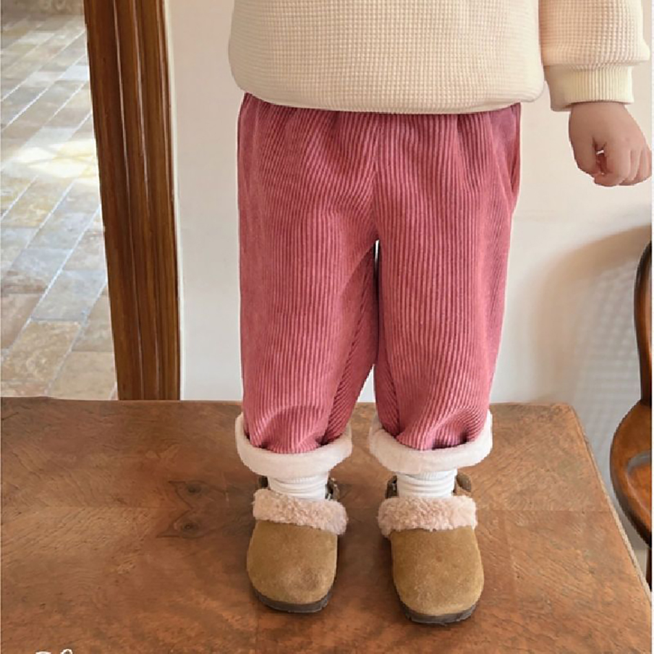 Winter Clothing List - Baby Kids Corduroy Pants Children Fleece-Lined