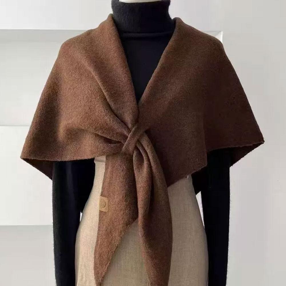Cashmere Scarf Wrap - Women's Knitted Triangle Shawl Dressy Travel