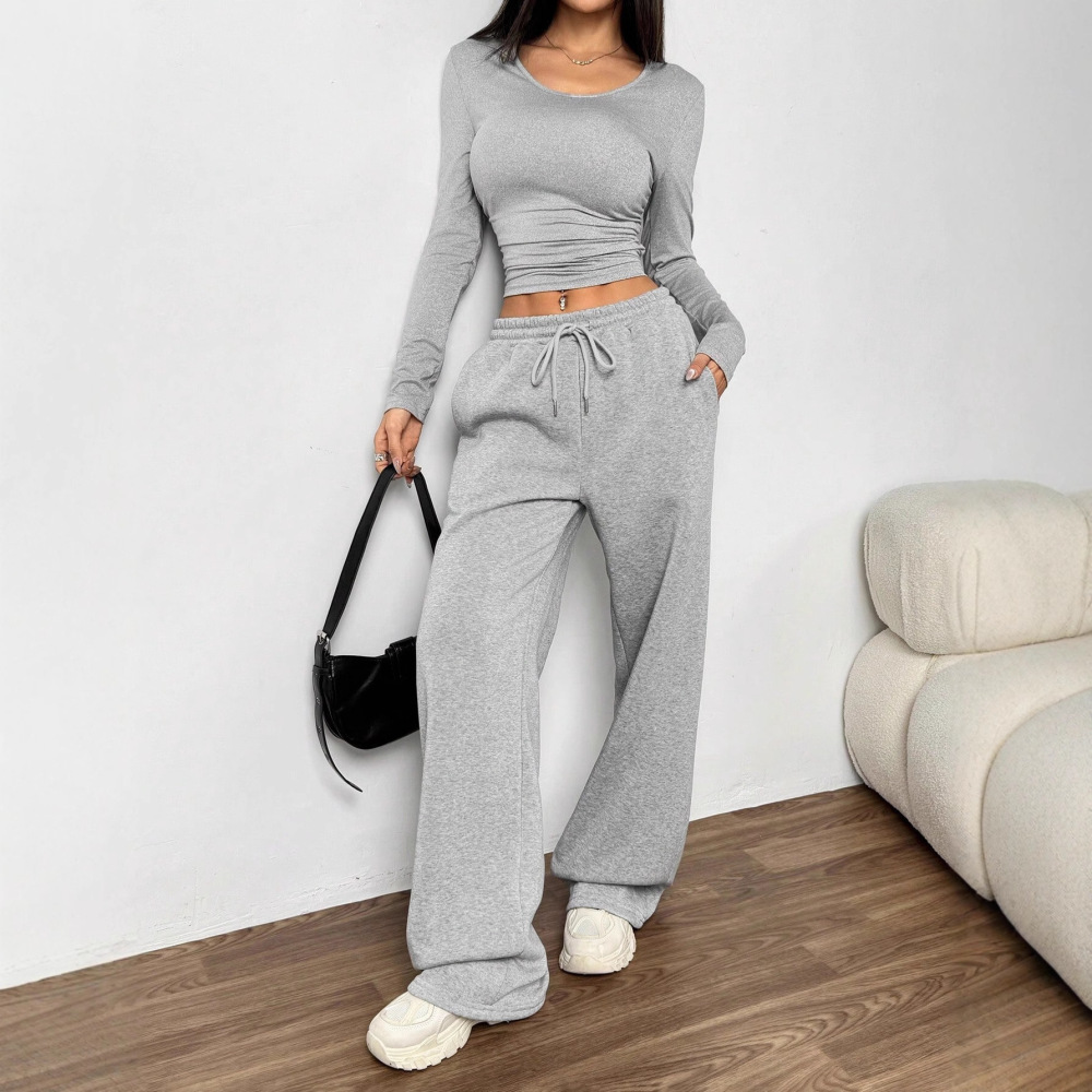 Winter Clothing Outfits - Ladies Casual Two Piece Set Long