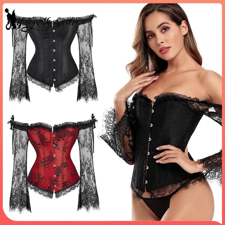 Winter Clothing Dress Up - Gothic Long Sleeved Corset Women Shirt