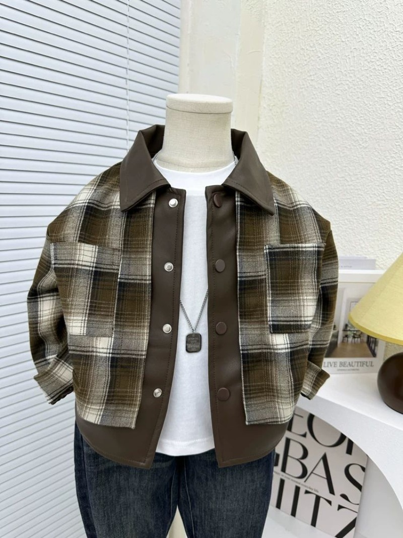 Winter Clothing Kids - Children's Plaid Jacket Boys Spring Long