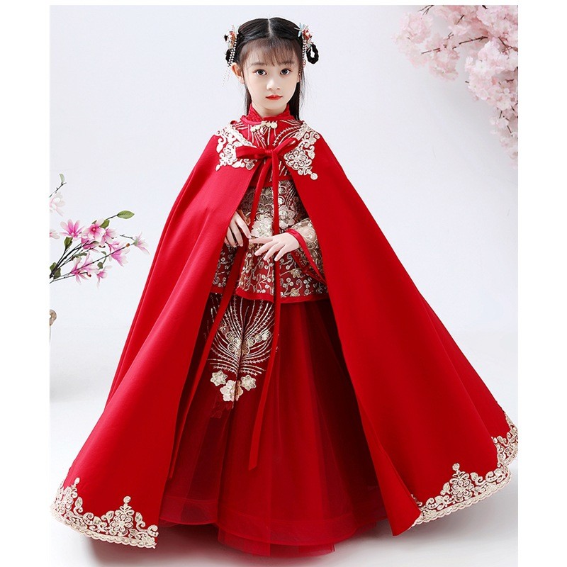 Winter Clothing Kids - Girls Hanfu Cheongsam Costume Chines New