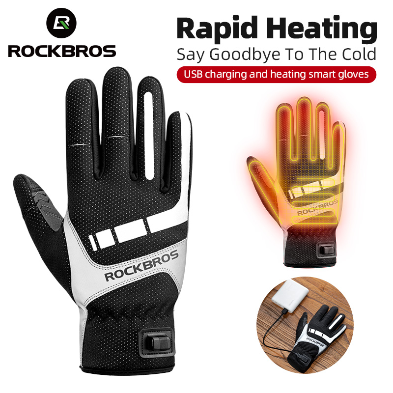 Knit Glove Touch Screen - ROCKBROS Heated Winter Glove Cycling Gloves