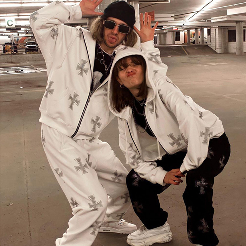 Winter Clothing Online - American Hip-hop Retro Pantsuits Winter Tracksuit