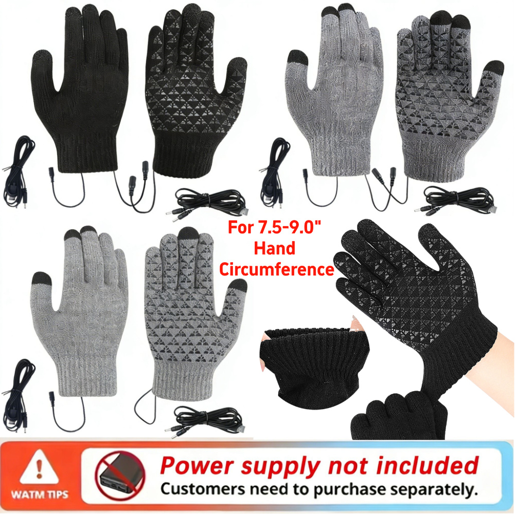 Knit Glove Touch Screen - 5-1Pairs USB Heated Knitted Gloves Touch