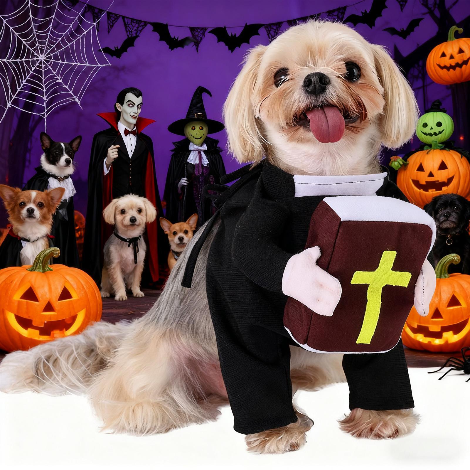 Winter Clothing Dress Up - Dog Cosplay Costume Funny Dog Priest