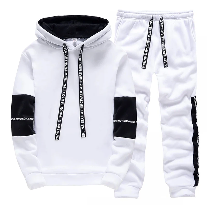 Black White Men's Tracksuit Fa - Winter Clothing Pants review and price