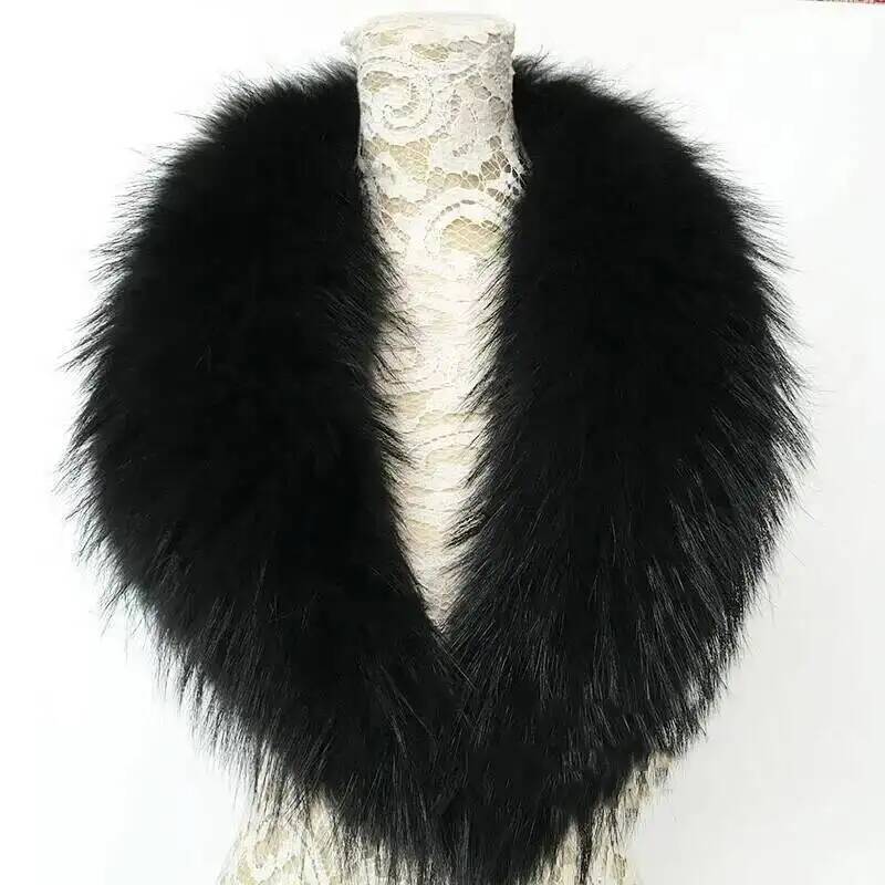 Natural Raccoon Fur Collar Rea - Winter Clothing Online review and price