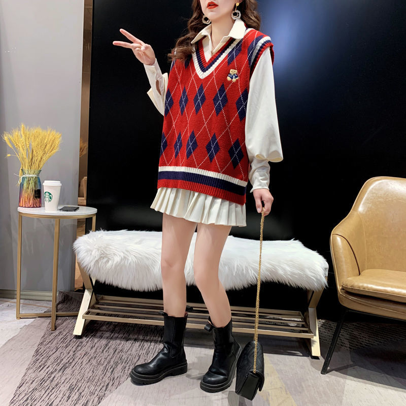 Red Knit Vests for Women Sleev - Winter Clothing Trends 2025 review and price
