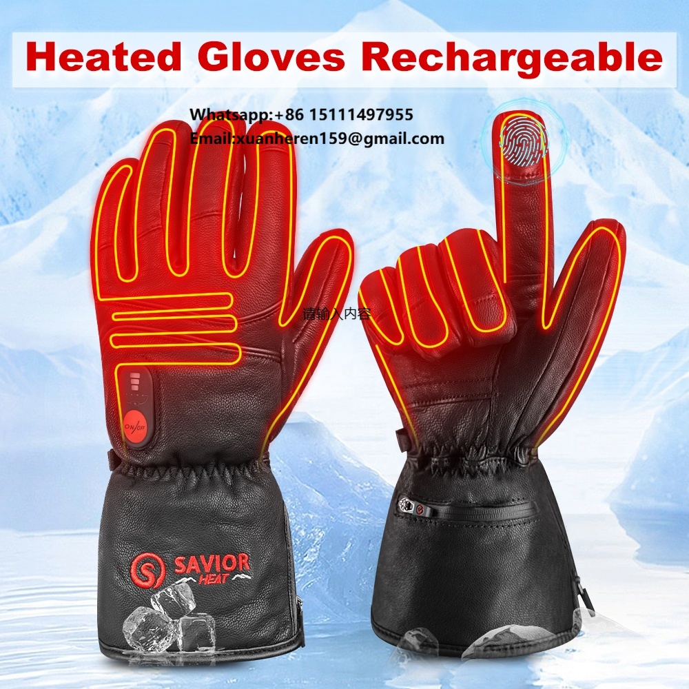 Heated Leather Gloves Men Wome - Heated Gloves Electric review and price