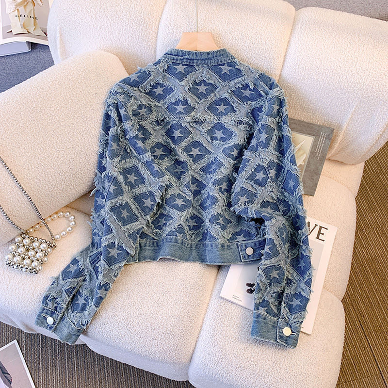 Coat Women Denim Coats Round N - Winter Clothing Online review and price