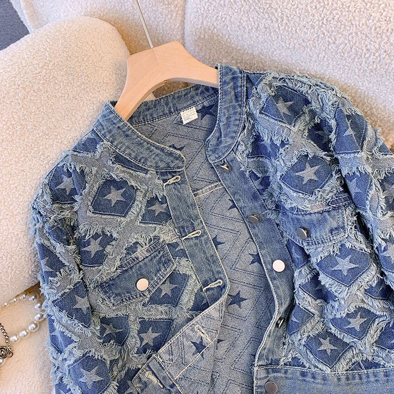 Coat Women Denim Coats Round N - Winter Clothing Online review and price