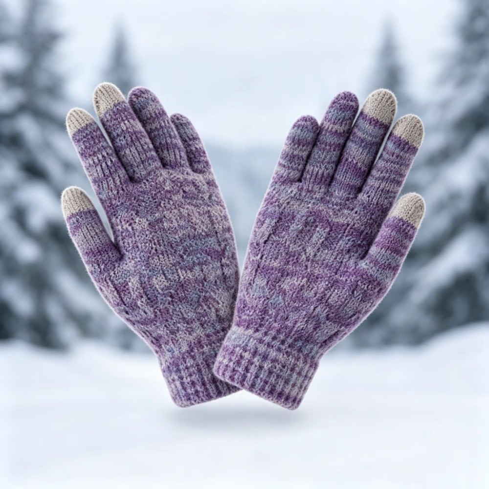 2Pcs/Set Fashion Winter Childr - Knit Glove Touch Screen review and price