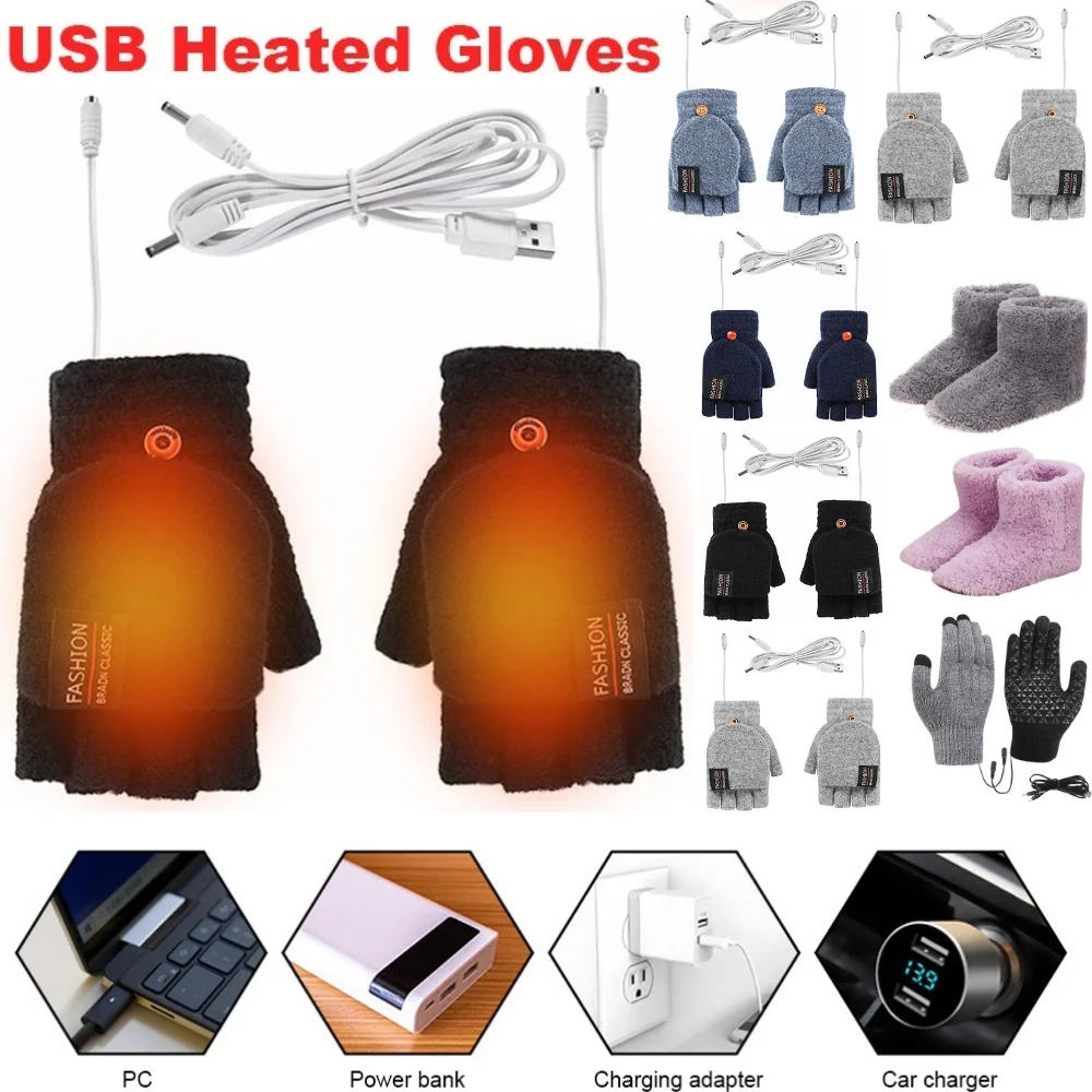 USB Electric Heated Gloves Win - Knit Glove Touch Screen review and price
