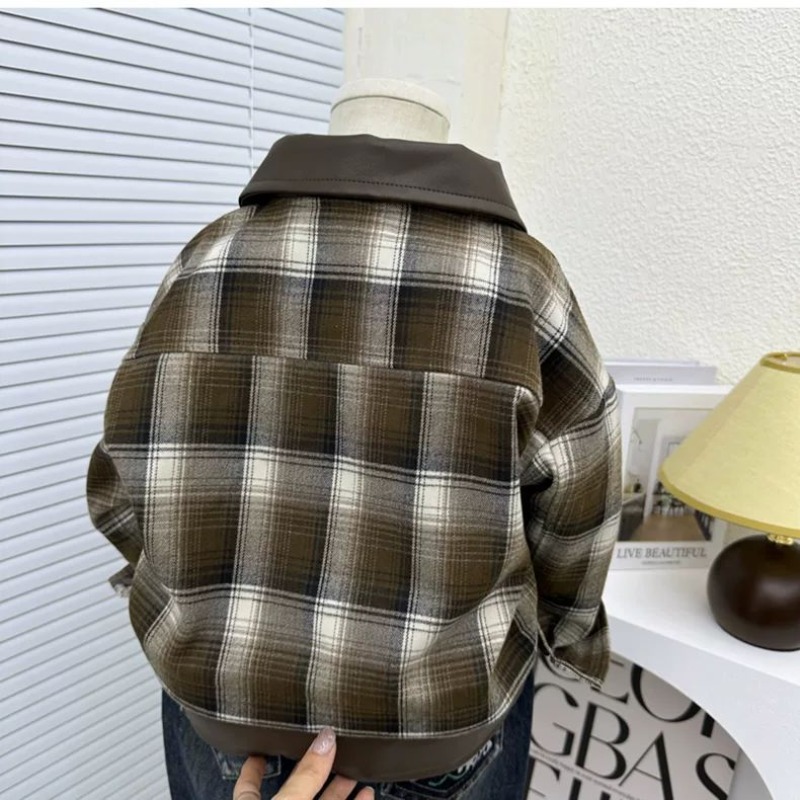 Children's Plaid Jacket Boys S - Winter Clothing Kids review and price
