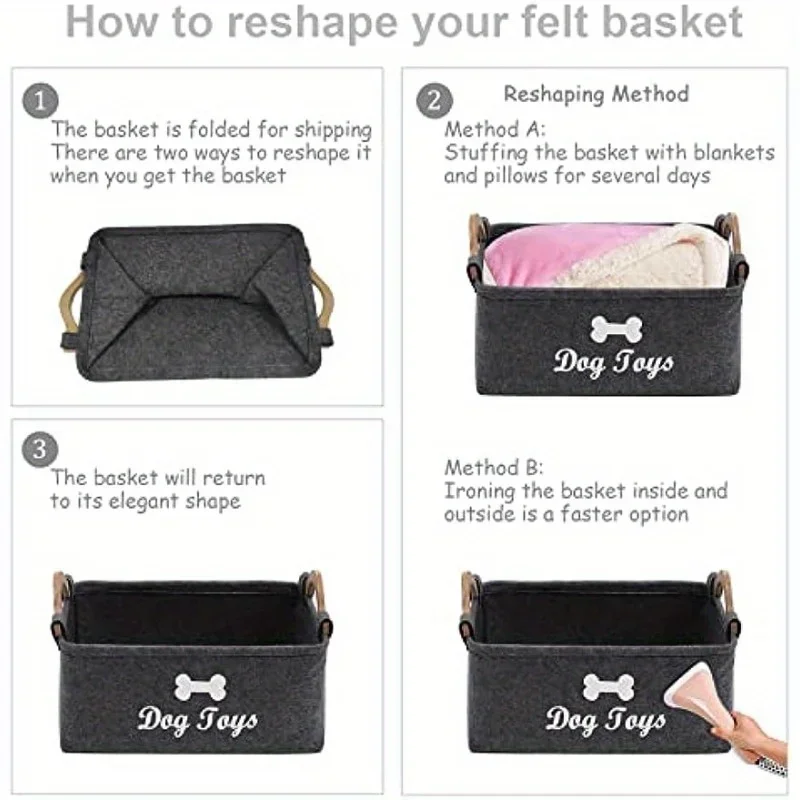Felt pet toy box, dog toy box, - Winter Clothing Organizer review and price