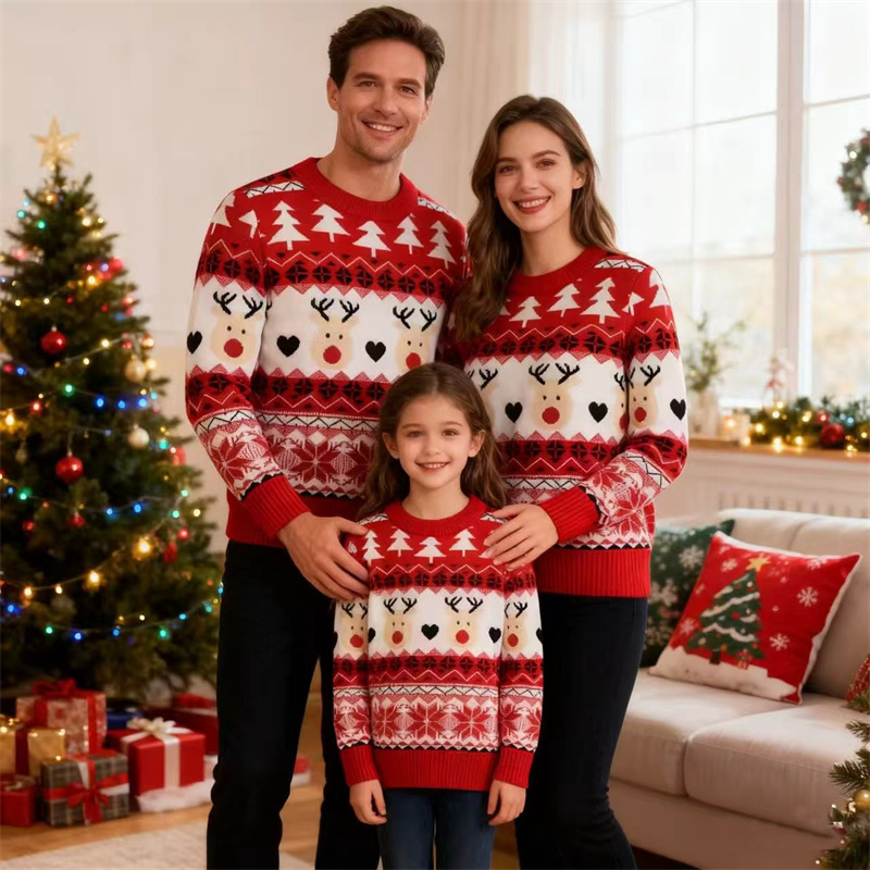 Christmas Family Sweaters Pare - Winter Clothing Kids review and price