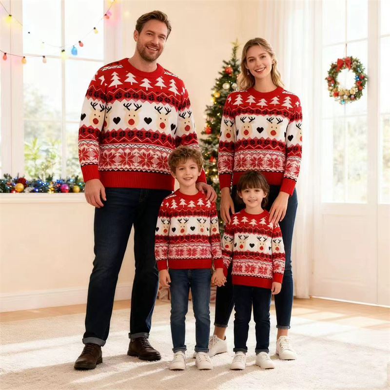 Christmas Family Sweaters Pare - Winter Clothing Kids review and price