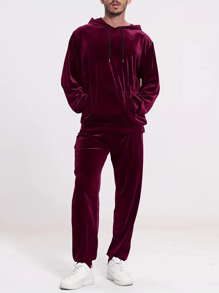 Fashion Solid Color Velvet Two - Winter Clothing Outfits review and price