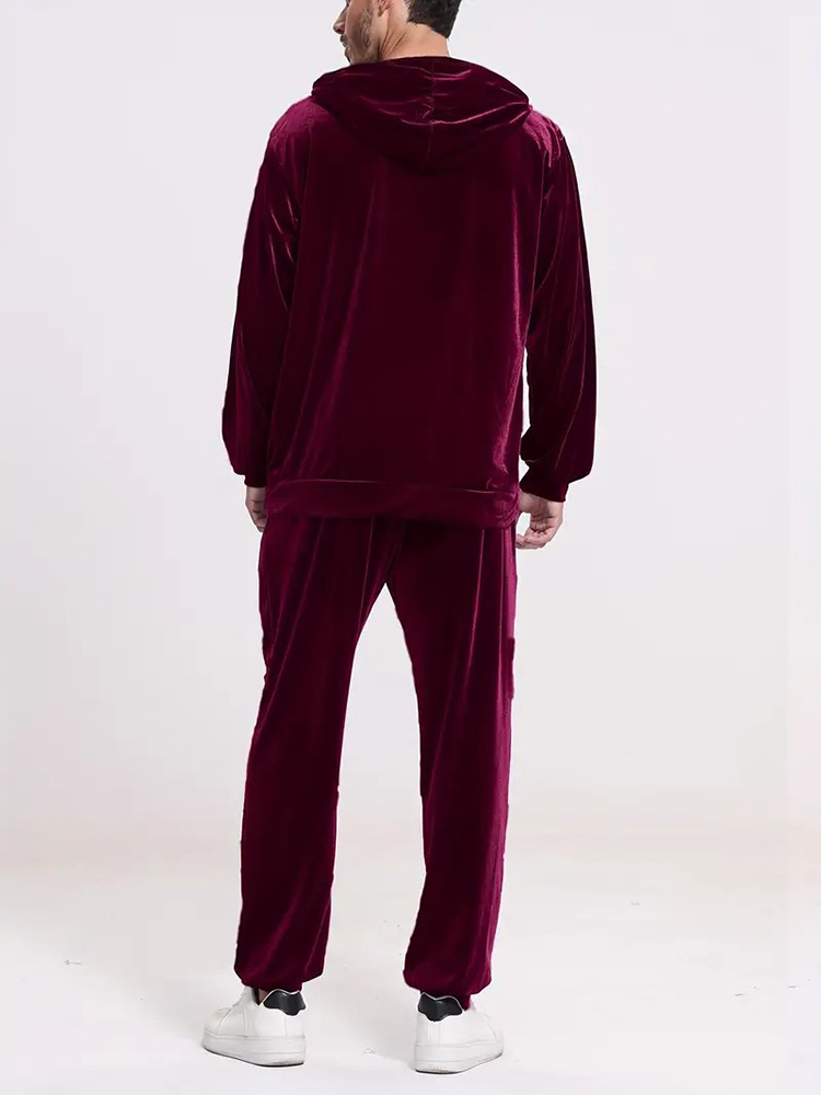 Fashion Solid Color Velvet Two - Winter Clothing Outfits review and price
