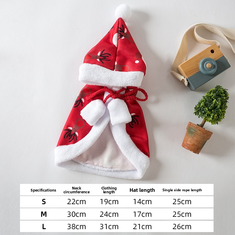 Cat Christmas Cloak Winter Pet - Winter Clothing Dress Up review and price
