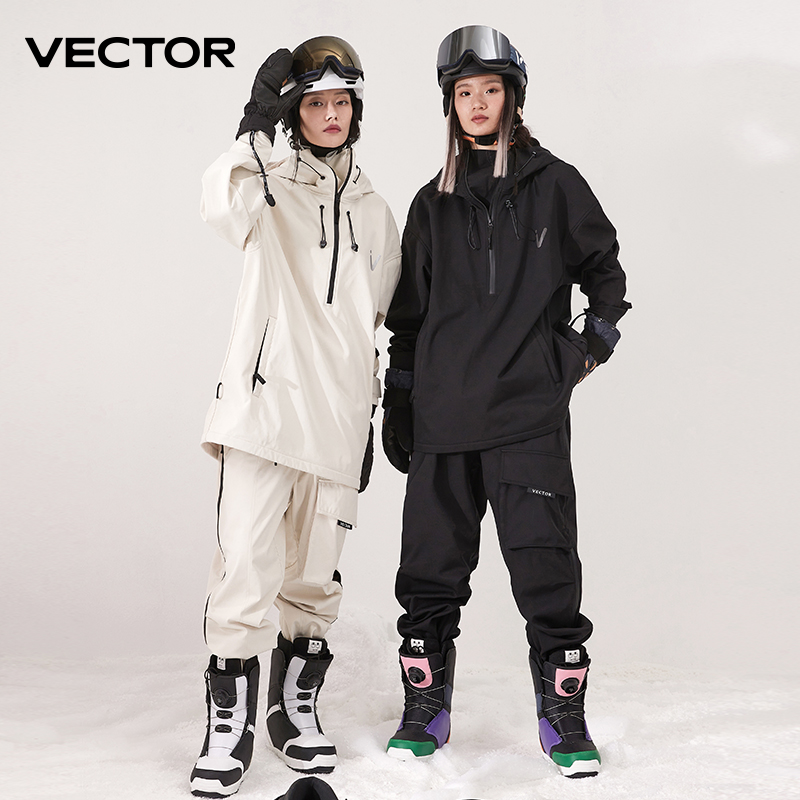 Men Women Solid Color Ski Jack - Winter Clothing Vector review and price