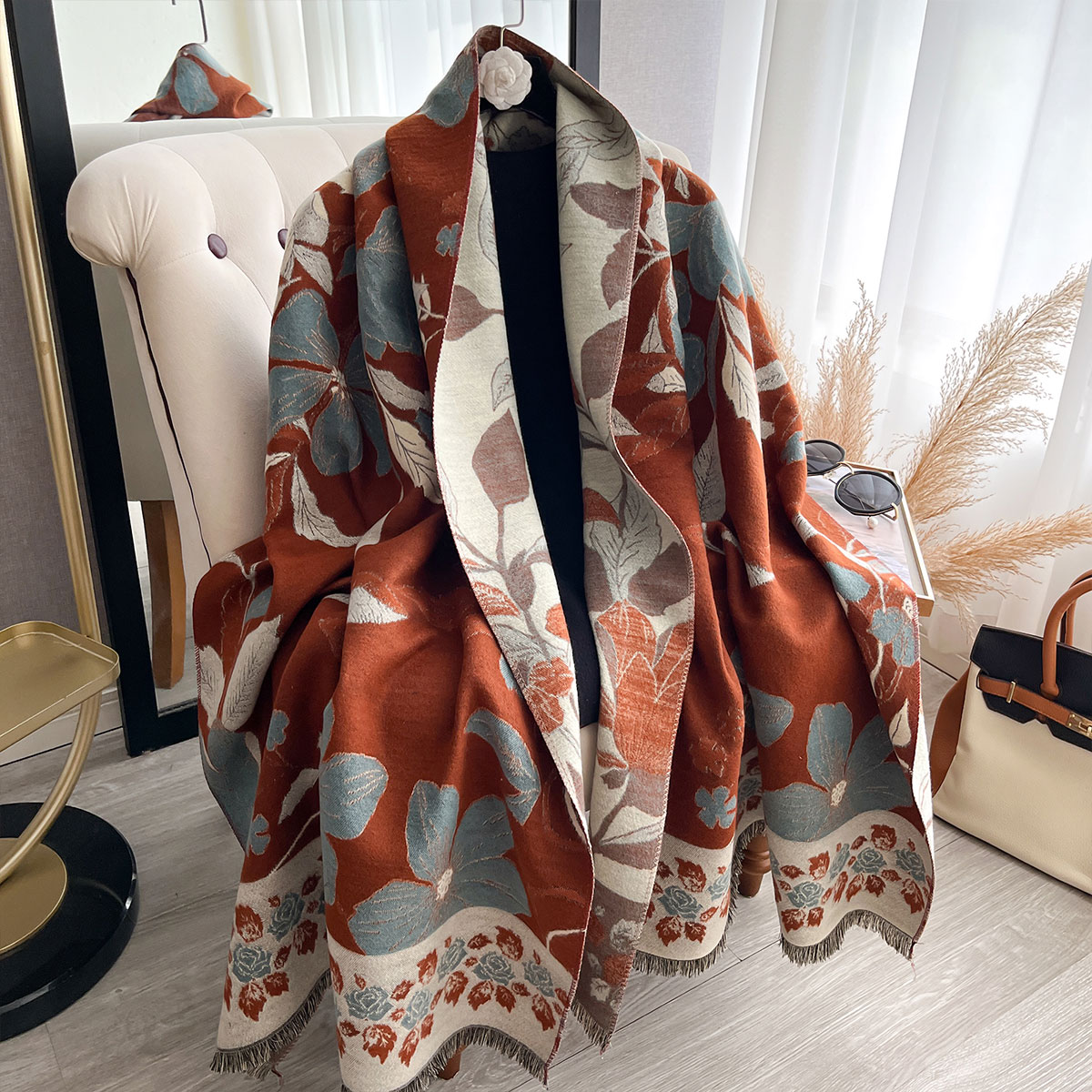 Women Thicken Luxury Winter Pa - Cashmere Scarf Wrap review and price