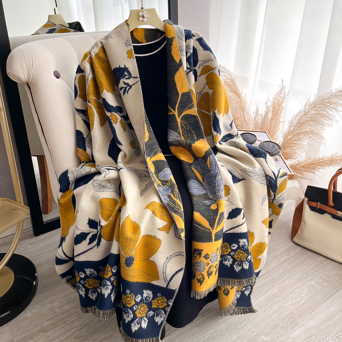 Women Thicken Luxury Winter Pa - Cashmere Scarf Wrap review and price