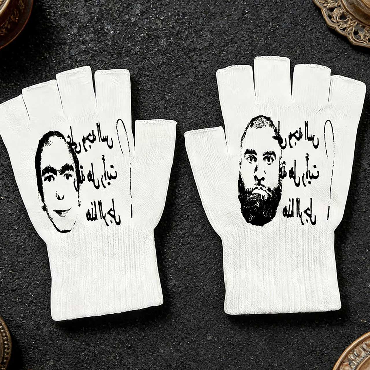 Y2K Retro Printed Fingerless G - Knit Glove Touch Screen review and price