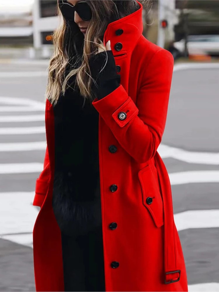 Women's New Woolen Coat Outerw - Winter Clothing Kids review and price