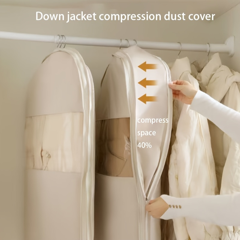 Beige Compression Hanging Bag, - Winter Clothing Organizer review and price