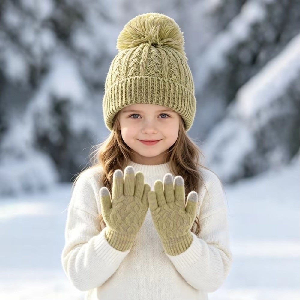 2Pcs/Set Fashion Winter Childr - Knit Glove Touch Screen review and price