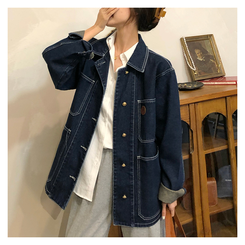 Dark Blue Denim Jacket Women S - Winter Clothing Online review and price